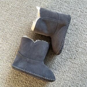 UGG Gray Suede Infant Booties